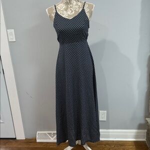 Elegant Black and White Polka Dot Dress